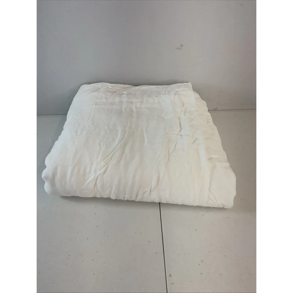Cozy Earth King Size Flat Sheet only WHITE 100% Viscose From Bamboo Preowned